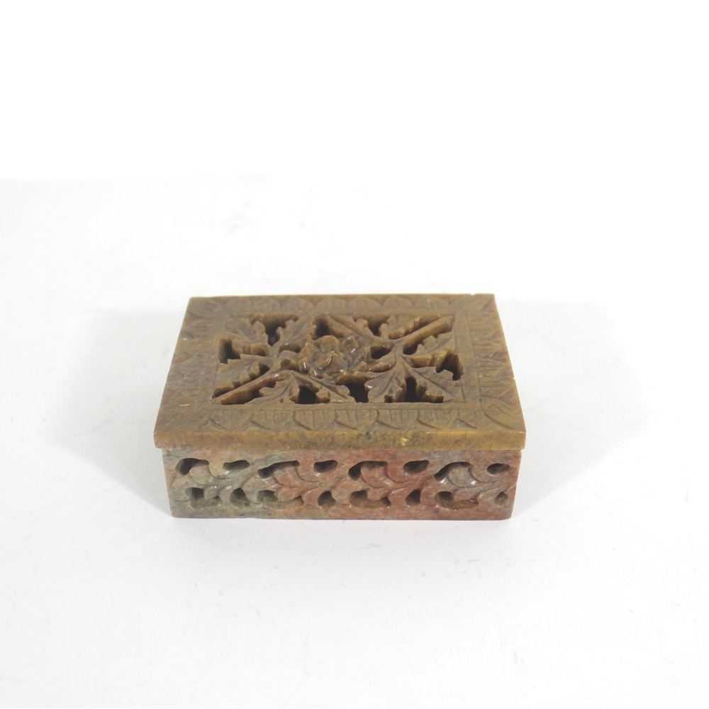 Vintage Carved stone box